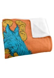 Sesame Street Cookie Monster Painted Silky Touch Super Soft Throw Blanket 152 X 127 cm in White - thumbnail 3