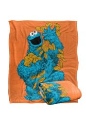 Sesame Street Cookie Monster Painted Silky Touch Super Soft Throw Blanket 152 X 127 cm in White - thumbnail 2