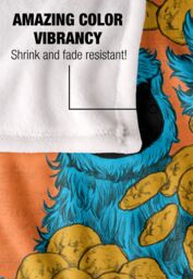 Sesame Street Cookie Monster Painted Silky Touch Super Soft Throw Blanket 152 X 127 cm in White - thumbnail 4