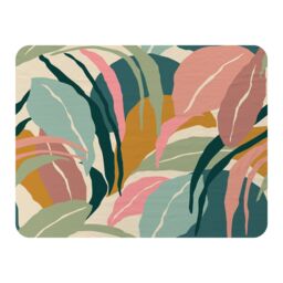 Benjamin Tate Design artistic abstract leaves Designer Blanket in Natural - Size: 120 cm x 150 cm - thumbnail 1