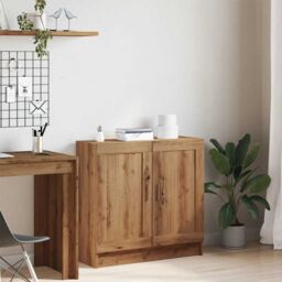 Berkfield Home Book Cabinet Artisan Oak 82.5x30.5x80 cm Engineered Wood in Brown - thumbnail 4