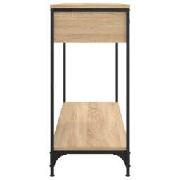 Berkfield Home Console Table Sonoma Oak 100x34.5x75 cm Engineered Wood in Light Tan - thumbnail 7