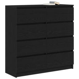 Berkfield Home Sideboard Black Oak 100x35x99 cm Engineered Wood - Size: 100 x 35 x 99 cm - thumbnail 4