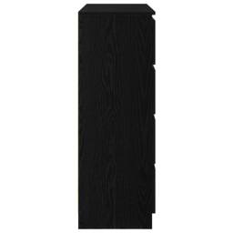 Berkfield Home Sideboard Black Oak 100x35x99 cm Engineered Wood - Size: 100 x 35 x 99 cm - thumbnail 7
