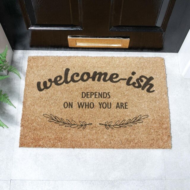 Artsy Mats Welcome-ish Doormat (60 x 40cm) in Brown - Size: 40 cm x 60 cm - image 1