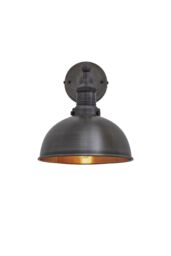 Industville Brooklyn Dome Wall Light, 8 Inch, Pewter & Copper, Pewter Holder in Copper - thumbnail 1