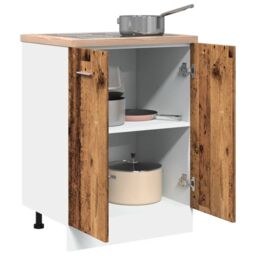 Berkfield Home Bottom Cabinet Lyon Old Wood 60x46x81.5 cm Engineered Wood in Brown - thumbnail 4