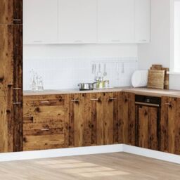 Berkfield Home Bottom Cabinet Lyon Old Wood 60x46x81.5 cm Engineered Wood in Brown - thumbnail 3