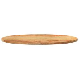 Berkfield Home Table Top Light Brown 80x40x2 cm Solid Wood Oak Oval - Size: 80 x 40 x 2 cm - thumbnail 5