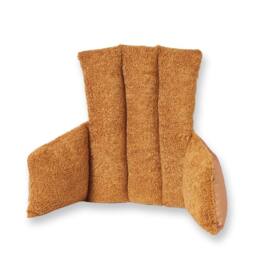 Coopers of Stortford Reversible Armchair Cushion, Teddy Fleece & Polyester in Orange - thumbnail 2