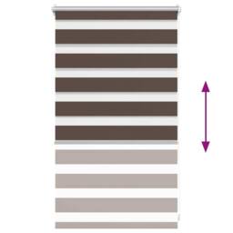 Berkfield Home Elegant Zebra Blind 50 x 100 cm Coffee in Brown - thumbnail 5