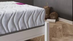Rest Relax Cool Blue Pocket Sprung 1000 Rolled Mattress in White - Size: Double - thumbnail 5
