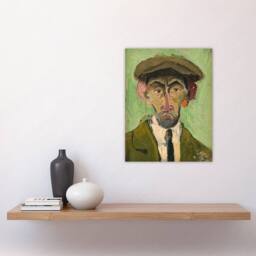 "Artery8 Self Portrait in Green Arnold Weisz Kubincan Wall Art Poster Print - Size: W24"" x H32""" - thumbnail 4