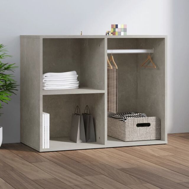 Berkfield Home Dressing Cabinet Concrete Grey 80x40x65 cm Engineered Wood - Size: 80 x 40 x 65 cm - image 1