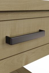 FWStyle Lowry 1 Drawer Solid Pine Side Table (H) 60 (W) 60 (D) 55cm in Brown - thumbnail 3