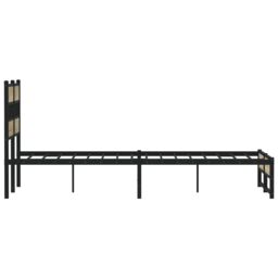 Berkfield Home Metal Bed Frame without Mattress Sonoma Oak 120x190 cm Small Double in Brown - thumbnail 5