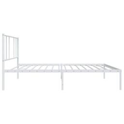Berkfield Home Metal Bed Frame with Headboard White 90x190 cm Single - thumbnail 7