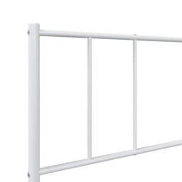 Berkfield Home Metal Bed Frame with Headboard White 90x190 cm Single - thumbnail 9
