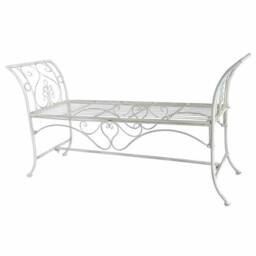 Ascalon Design Ltd Long Seat Bench - L130 x W42 x H70 cm - Green in White
