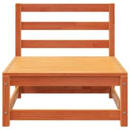 Berkfield Home Garden Sofa Armless with Footstool Wax Brown Solid Wood Pine - thumbnail 6