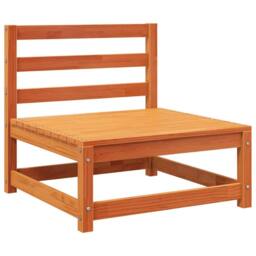 Berkfield Home Garden Sofa Armless with Footstool Wax Brown Solid Wood Pine - thumbnail 5