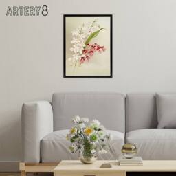 "Artery8 Frederick Sander White Pink Hybrid Orchid Flowers Framed Canvas Art - Size: W12"" x H16""" - thumbnail 3