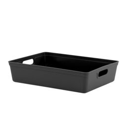 simpa 6L Plastic Studio Organiser Trays with Handles - Set of 6 in Black - thumbnail 2