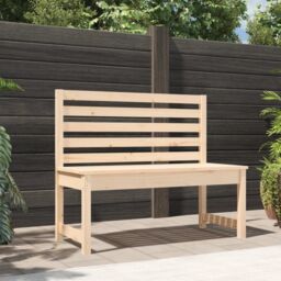 Berkfield Home Garden Bench 109 cm Solid Wood Pine in Brown