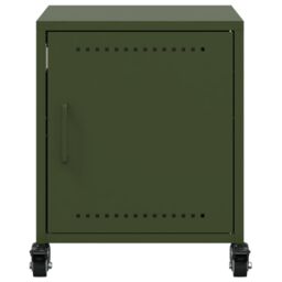 Berkfield Home Bedside Cabinets 2 pcs Olive Green 36x39x43.5 cm Steel - thumbnail 6