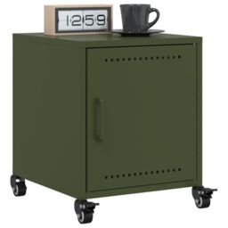 Berkfield Home Bedside Cabinets 2 pcs Olive Green 36x39x43.5 cm Steel - thumbnail 4