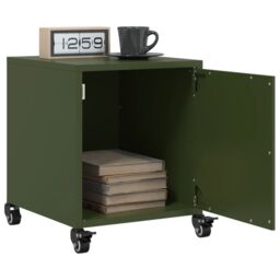 Berkfield Home Bedside Cabinets 2 pcs Olive Green 36x39x43.5 cm Steel