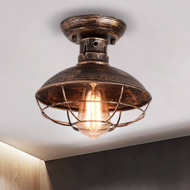 NIVOR Industrial Ceiling Lights with Metal Cage Oil Rubbed Bronze Chandelier - image 1