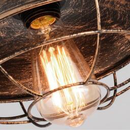 NIVOR Industrial Ceiling Lights with Metal Cage Oil Rubbed Bronze Chandelier - thumbnail 8