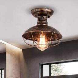 NIVOR Industrial Ceiling Lights with Metal Cage Oil Rubbed Bronze Chandelier - thumbnail 4