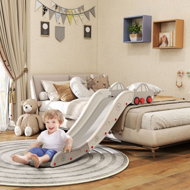 AIYAPLAY Kids Slide for Bed, Sofa, Easy to Assemble in Grey - image 1