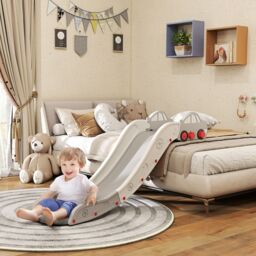 AIYAPLAY Kids Slide for Bed, Sofa, Easy to Assemble in Grey - thumbnail 1