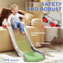 AIYAPLAY Kids Slide for Bed, Sofa, Easy to Assemble in Grey - thumbnail 6