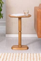 MH London Firma Side Table Solid Wood Bedside Table for Living Room & Bedroom in Light Brown - thumbnail 2