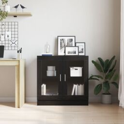 Berkfield Home Book Cabinet - Black Oak, 82.5 x 30.5 x 80 cm, Made of Engineered Wood - Size: 82.5 x 30.5 x 80 cm - thumbnail 4