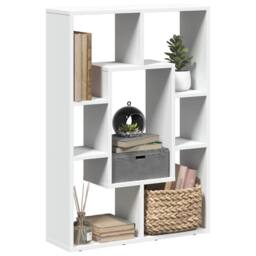 Berkfield Home Bookcase White 63x20x90 cm Engineered Wood - Size: 63 x 20 x 90 cm - thumbnail 2