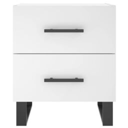 Berkfield Home Bedside Cabinet White 40x35x47.5 cm Engineered Wood - thumbnail 6