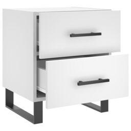 Berkfield Home Bedside Cabinet White 40x35x47.5 cm Engineered Wood - thumbnail 5