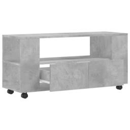 Berkfield Home TV Cabinet Concrete Grey 102x34.5x43 cm Engineered Wood - thumbnail 5