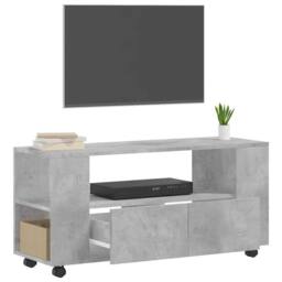 Berkfield Home TV Cabinet Concrete Grey 102x34.5x43 cm Engineered Wood - thumbnail 4