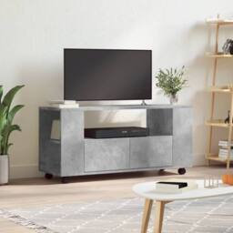 Berkfield Home TV Cabinet Concrete Grey 102x34.5x43 cm Engineered Wood - thumbnail 2