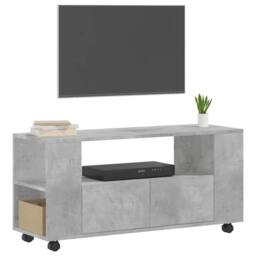 Berkfield Home TV Cabinet Concrete Grey 102x34.5x43 cm Engineered Wood - thumbnail 3