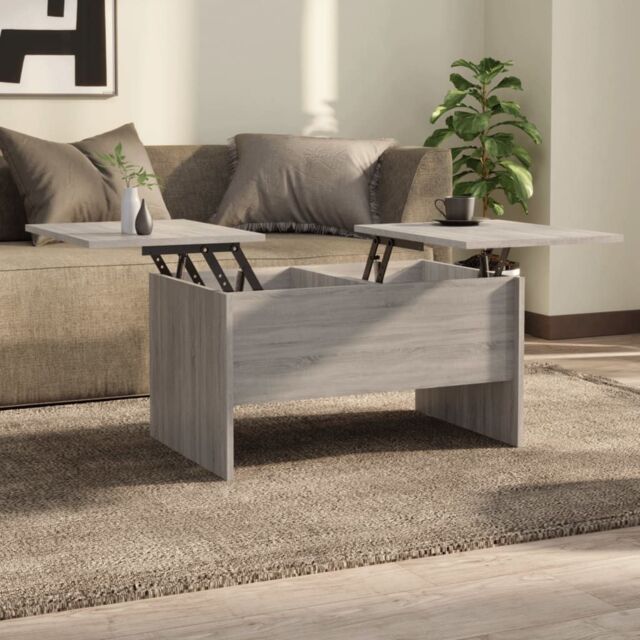 Berkfield Home Coffee Table Grey Sonoma 80x50x42.5 cm Engineered Wood - image 1