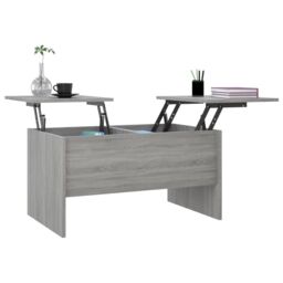 Berkfield Home Coffee Table Grey Sonoma 80x50x42.5 cm Engineered Wood - thumbnail 4