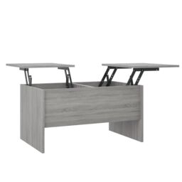 Berkfield Home Coffee Table Grey Sonoma 80x50x42.5 cm Engineered Wood - thumbnail 2