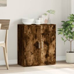 Berkfield Home Sideboard Smoked Oak 79x38x80 cm Engineered Wood in Brown - Size: 79 x 38 x 80 cm - thumbnail 3